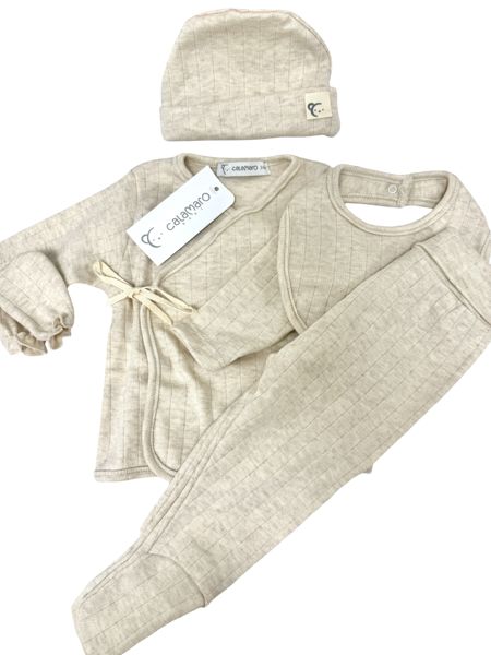 Calamaro baby layette 5 piece set 72521-2526 beige