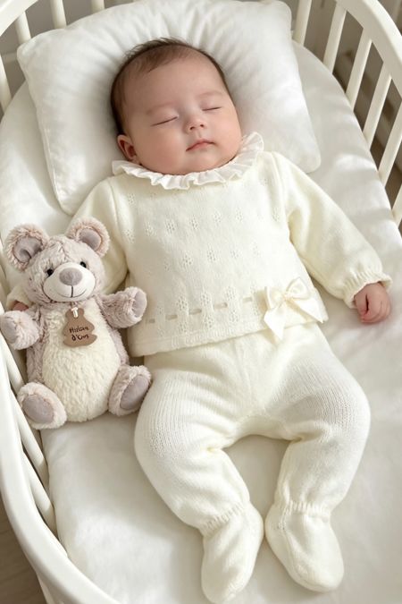 Sardon baby girls jumper and footsie 24MC-157  Ivory