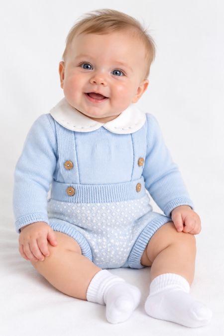 Little Star baby boys jumper and dungaree P3046 Blue