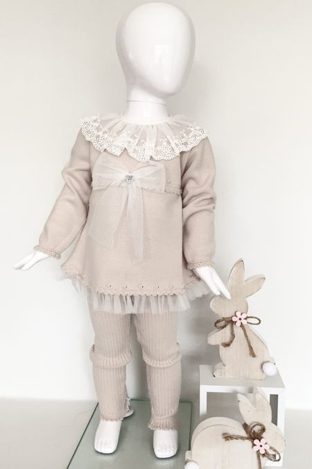 Granlei girls tulle bow legging set 225-644 BG
