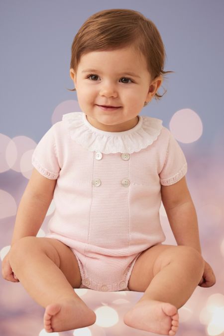 Granlei baby girls frill collar romper 126-540-41 PINK