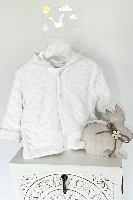 Mintini white neutral baby anorak VV0024
