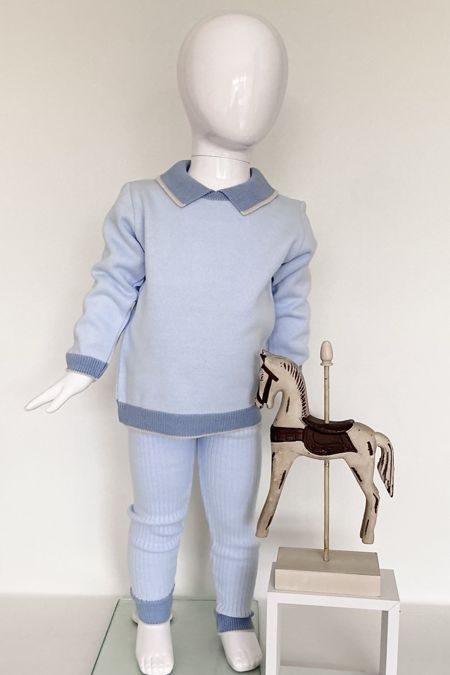 Granlei boys rib legging set 225-631F BL