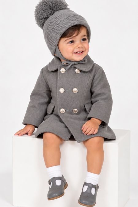 Little Star boys traditional tailored coat C74 Grey