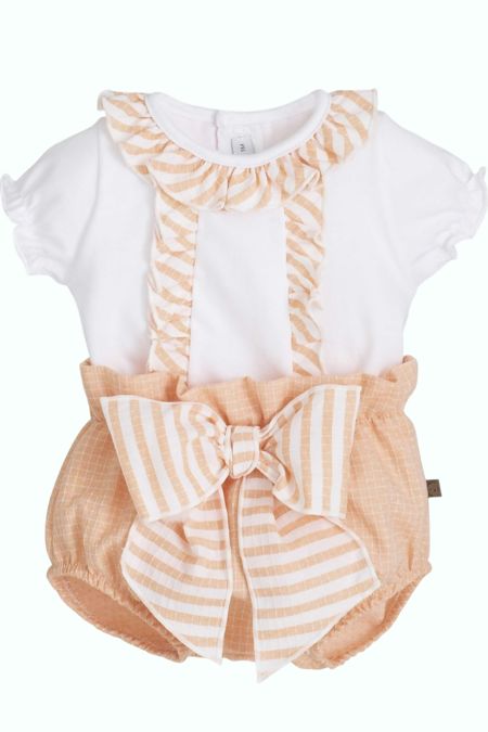 Calamaro girls top and jam pant 11322 PEACH
