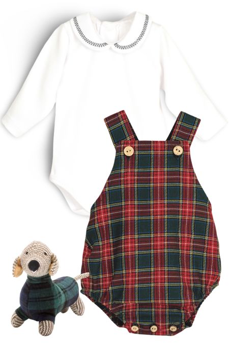 Calamaro boys vest and tartan bubble 19059-32516 green
