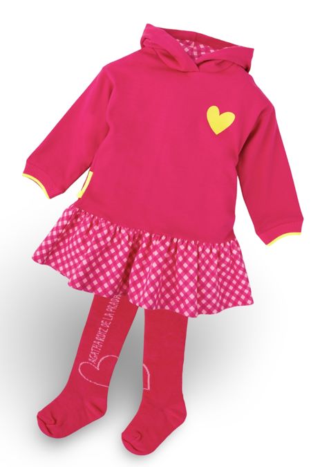 Agatha Ruiz hooded dress 8241-225 cerise