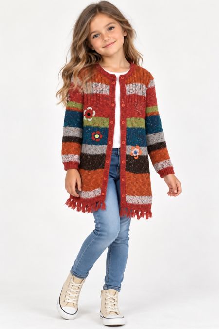 Deux par Deux knitted long cardigan  FS39