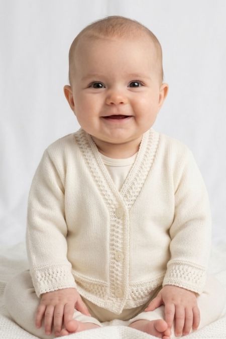 Pex baby boys cardigan Enda B6449 winter white