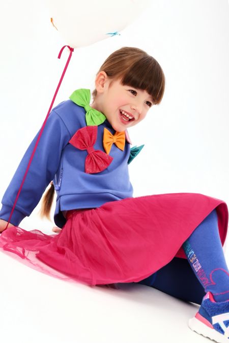Agatha Ruiz bow top and skirt 8711-225 blue