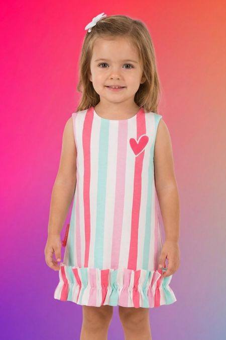 Agatha Ruiz stripe dress 8283-26 turq