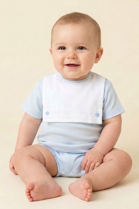 Little Star baby boys square collar romper SG276 Blue