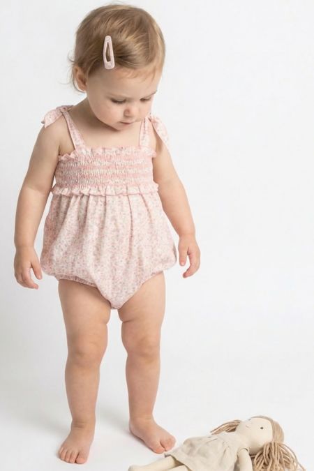 Calamaro girls ditzy print bubble 32550 PEACH