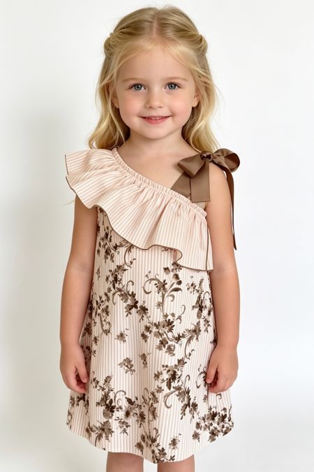 Rochy Girls Summer Dress T03112-18 Peach
