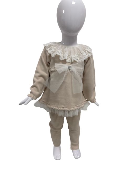 Granlei girls tulle bow legging set 225-644 BG