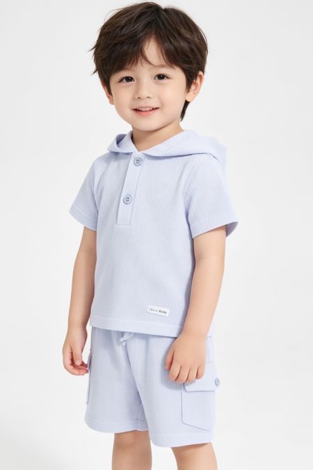Bluesbaby baby boys hooded short set BB1788