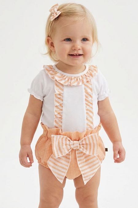 Calamaro girls top and jam pant 11322 PEACH