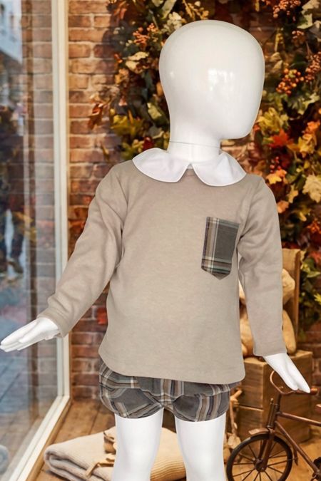 Rapife baby boys T-shirt and bloomer 4814-123 Brown