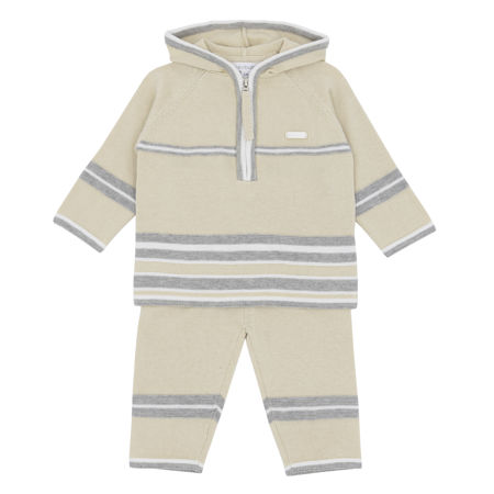Blues Baby stripe hoodie set BB2122-25 beige