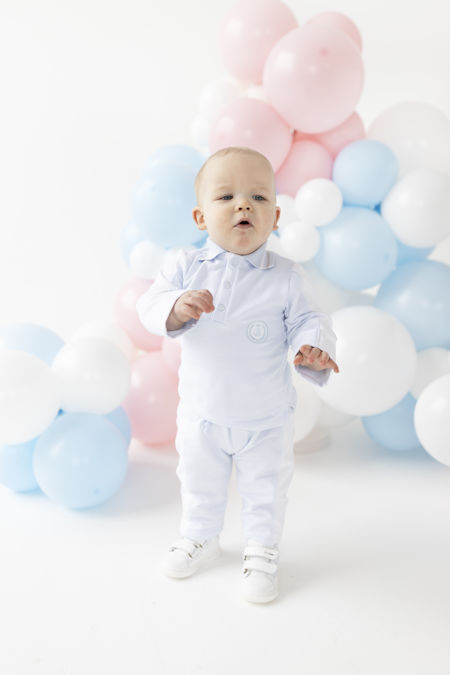 Blues Baby boys collar tracksuit BB2250-25 blue