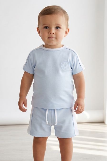 Bluesbaby boys tshirt and short set BB3029A blue