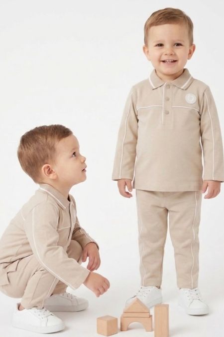 Bluesbaby boys polo tracksuit BB3244 BEIGE