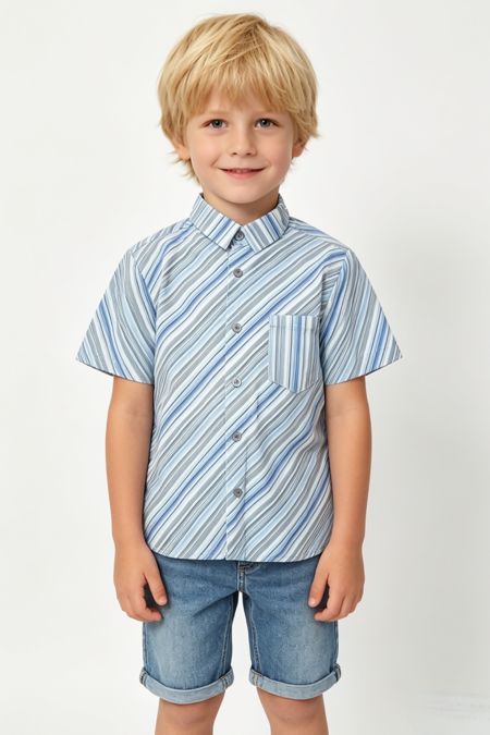 Mayoral boys cotton shirt 1158-11 blue
