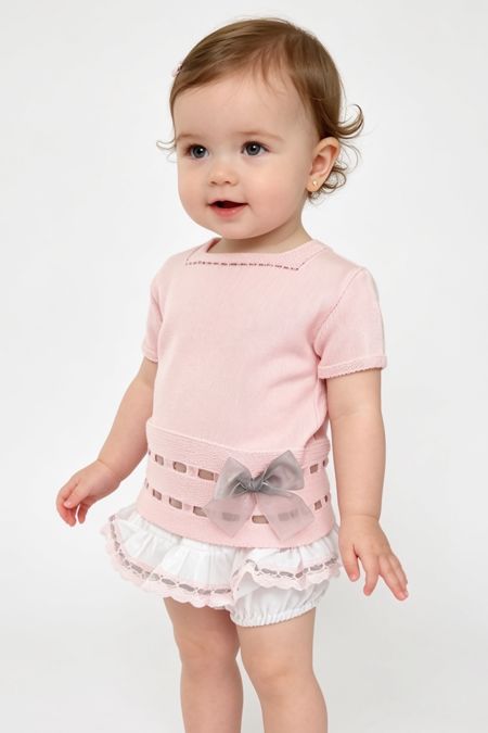 Rochy Baby Girls Top & Short C1024 PK/GR