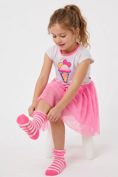 Billieblush girls summer dress U12743-022 neon pink