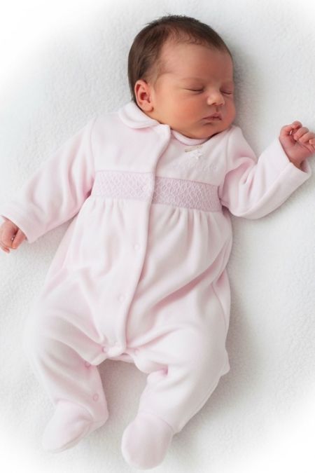 Bluesbaby girls bebe embroidery babygrow BB2061p-25 pink