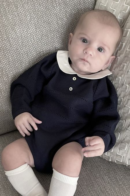 Granlei baby boys knitted romper 225-151-6 NY