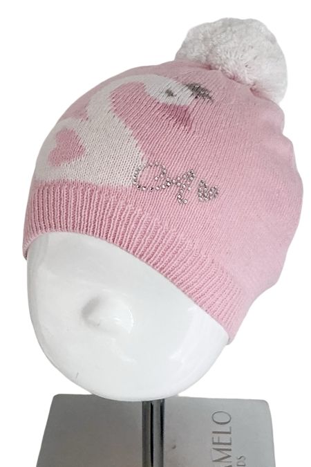 Baby a Dee girls knitted swan  hat LW20902-20 Pink
