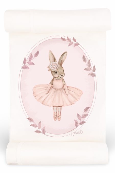 Jamiks girls blanket with rabbit ballerina JZI182-25 pink