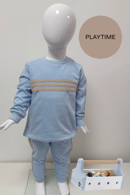 Little Star boys stripe jogsuit SG236 BL/BG