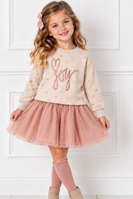 Mayoral girls skirt dress set 4981-32-022 CREAM