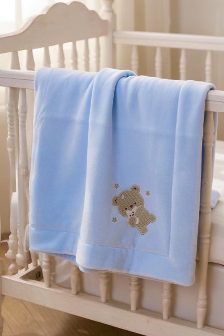 Little Star baby boy teddy blanket S2602 blue