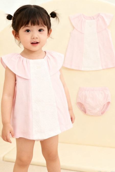 Tutto Piccolo girls dress and knickers 2286S26 PINK