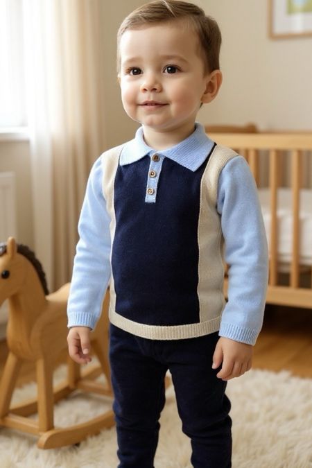 Granlei boys polo collar tracksuit 225-493C NV-BG