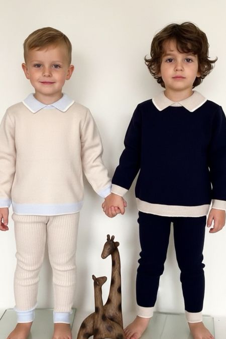 Granlei boys rib leg outfit 225-631F navy