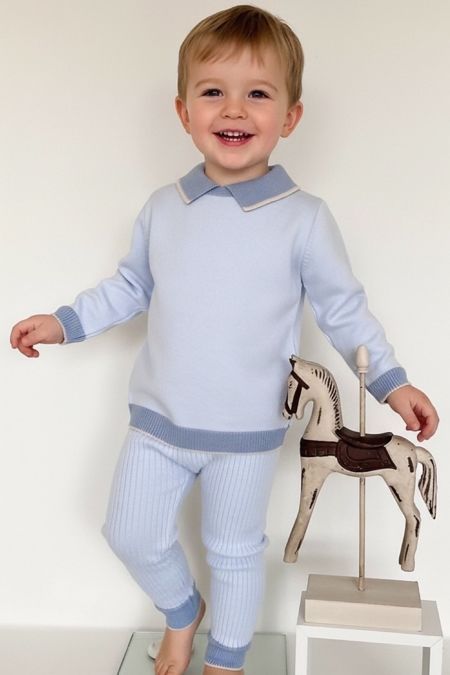 Granlei boys rib legging set 225-631F BL