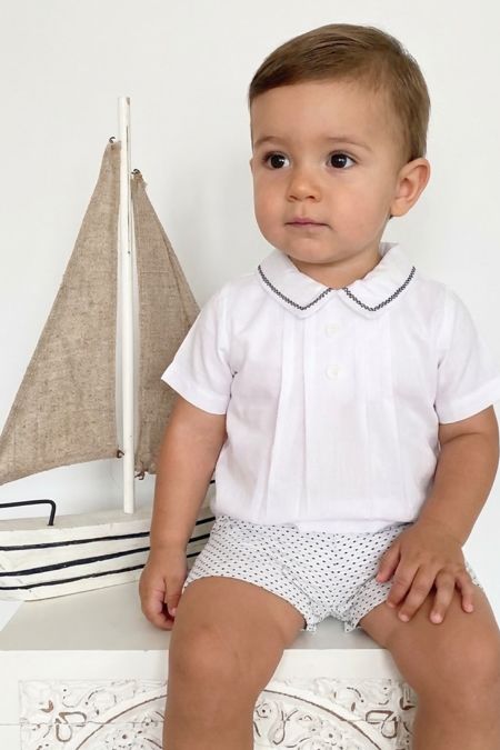 Little Star baby boys top & short set 3000-021 Navy