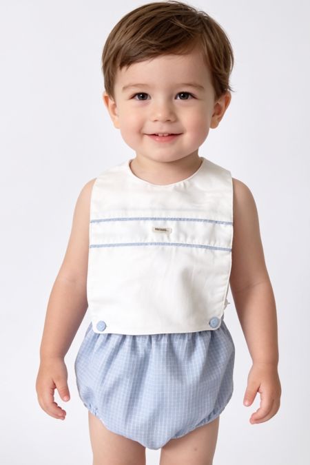 Foque boys square front romper 2615802 BLUE
