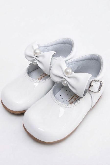 Andanines girls patent leather shoe 191832-19 White