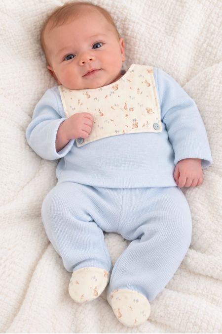 Babidu baby boys rabbit and squirrel outfit  50629 Blue