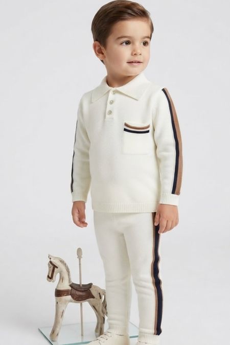 Granlei boys polo jogsuit 224-557 iv-bwn-nvy