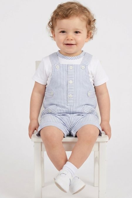 Mintini baby boys dungaree MB2378A-19 Blue