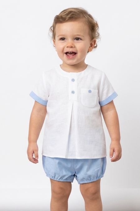 Little Star  baby boys short set MD374 blue