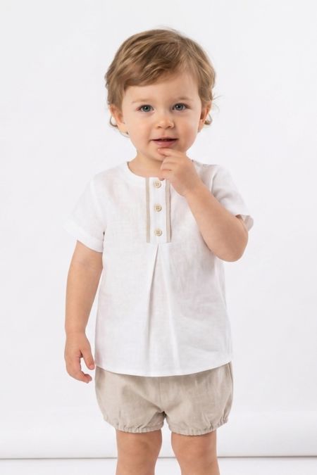 Little Star baby boy top & short MD400 Camel