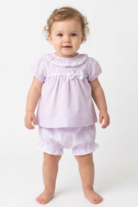 Brecrest Girls Top & Short NN0013 Pink