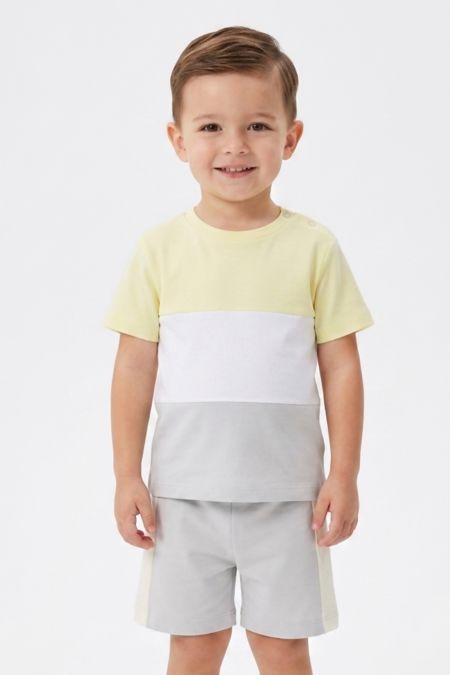 Little Star Boys Short Set SG162 C LEMON-GREY